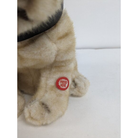 Vintage L T Toys Bulldog Shar Pei Brown Dog Stuffed Animal 10" - Picture 2 of 5